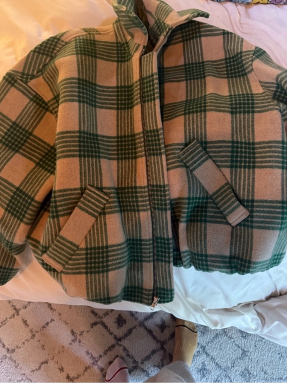 No.6 Wicke Bomber Beige and Green Size Small - Picture 4 of 6